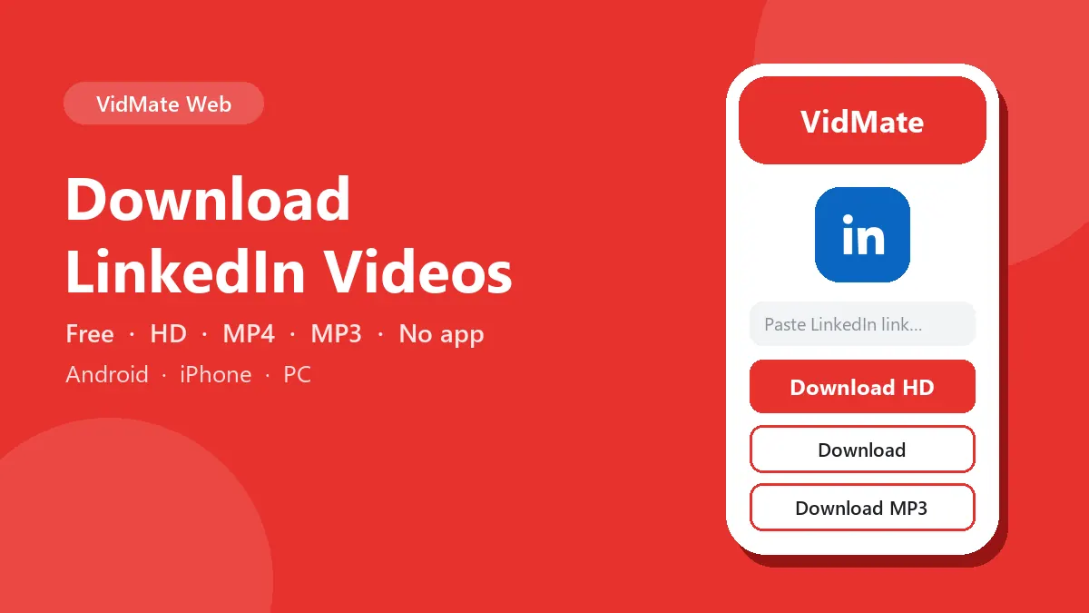 Download LinkedIn Videos: download LinkedIn videos in HD on Android, iPhone and PC