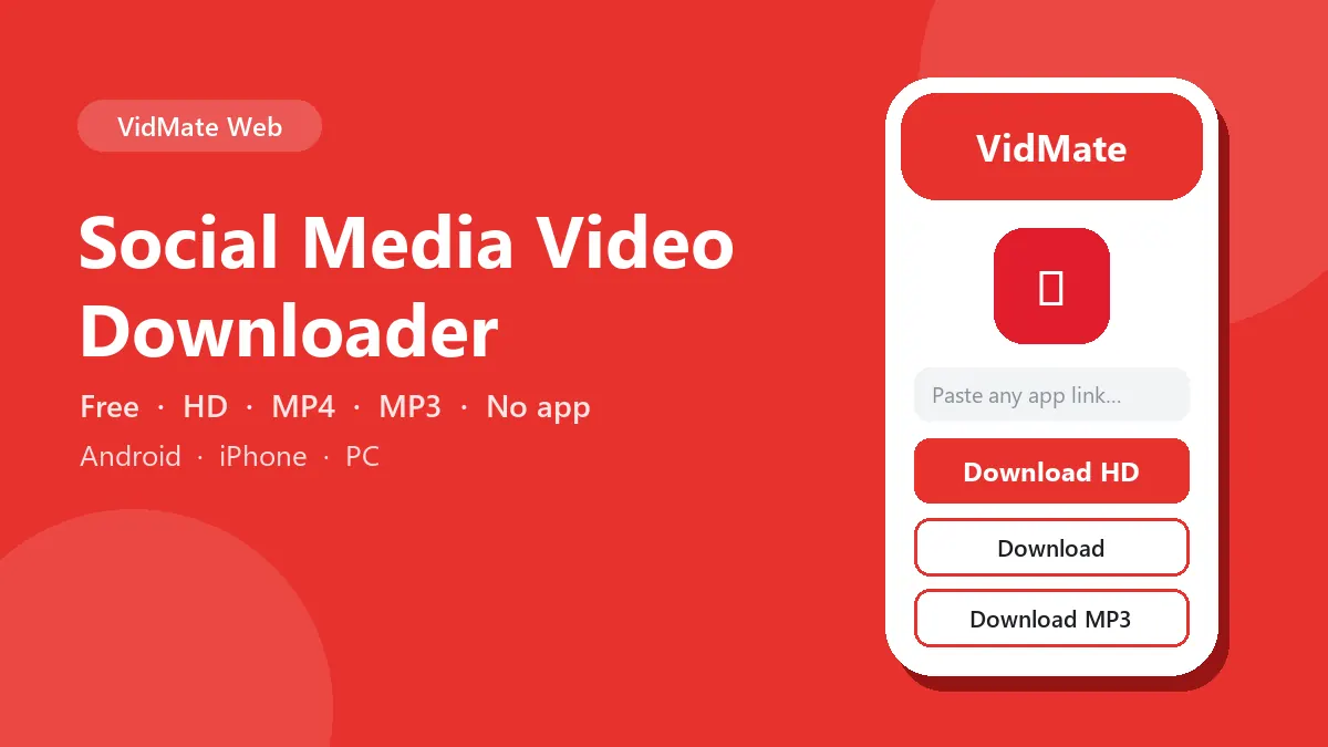 Social Media Video Downloader: download any app videos in HD on Android, iPhone and PC
