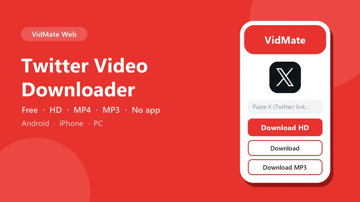 Twitter Video Downloader: download X (Twitter) videos in HD on Android, iPhone and PC